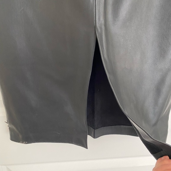 Zara Woman Faux Leather Midi Pencil Skirt - Picture 3 of 14